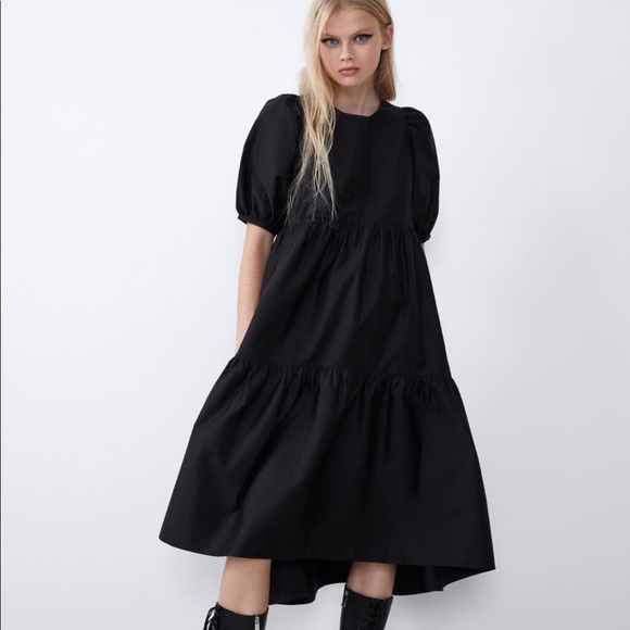 Zara Dresses & Skirts - Zara asymmetrical poplin dress